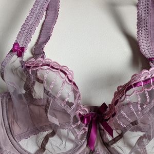 Freya ' Arabella ' Balconette Bra, Sheer Mesh, UK size 28FF